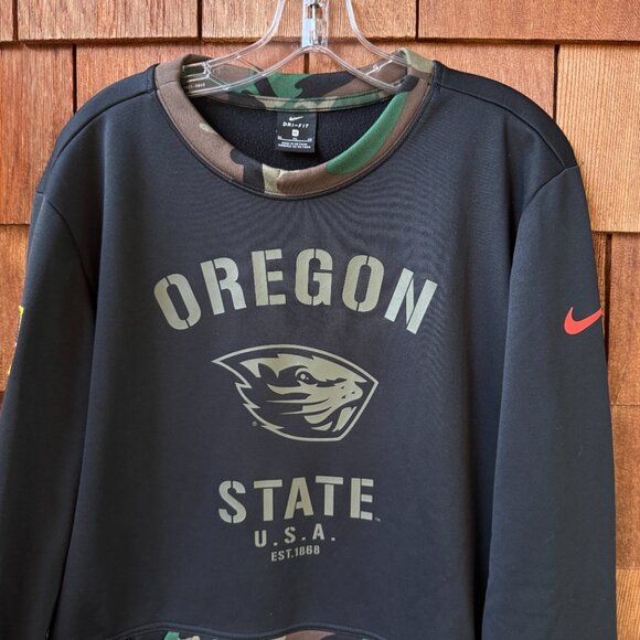 Nike Oregon State Beavers USA Camo Crewneck Long SleeveSweatshirt - Mens X-Large - Picture 2 of 8
